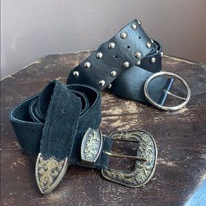Free People leather western belts